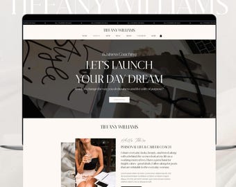 Wix Website Template for Coaches & Creatives | Wix Business Website Theme | Blogger  Social Media Site | DIY Editable Wix Template