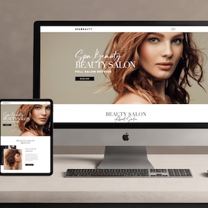 Beauty Website, Hair Website, Hair extensions website, Lash Website, Skin care Website, Beauty Salon Website Theme, Wig website template