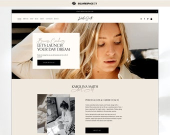 Squarespace template,  Squarespace website, Squarespace Blog Themes, Squarespace Service Website, Squarespace coaching website,