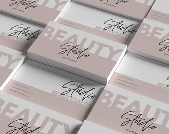 Beauty Business Card, Pink Business Card, Single Double Sided,Salon business card,  Chic Business Card, Elegant calling card,