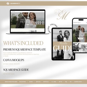 Photography Squarespace Website Template, Wedding Photographer Website