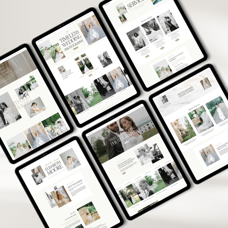 Photography Squarespace Website Template, Wedding Photographer Website