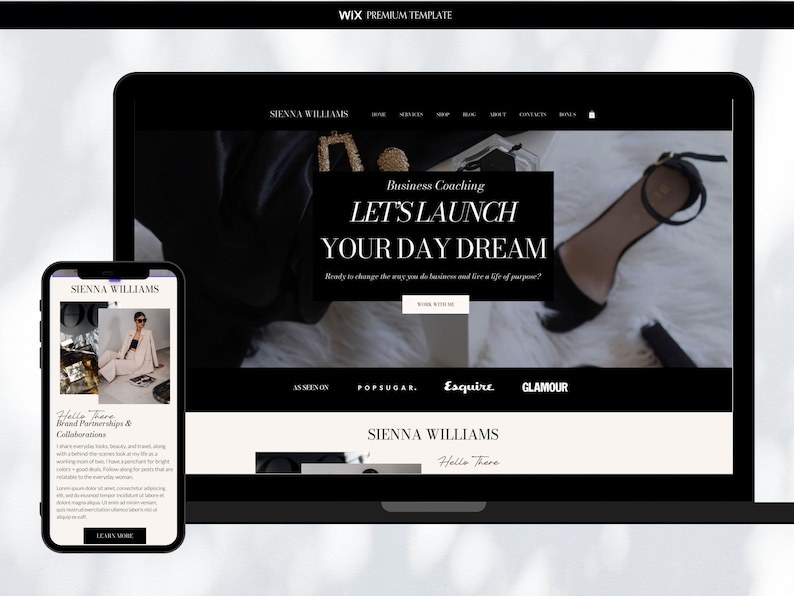 wix website template beauty salon