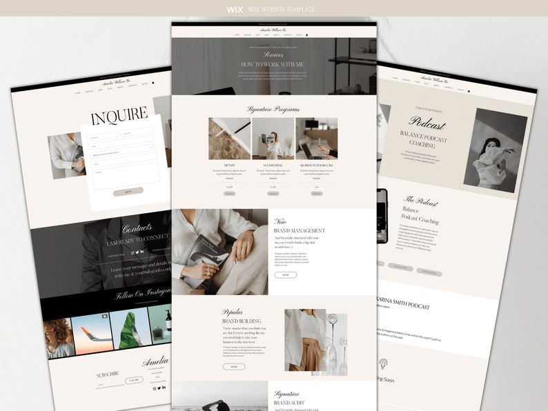 wix podcast template
