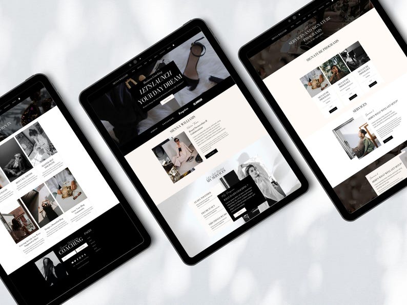 wix website template coach blog