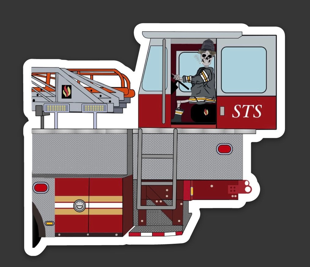 STS tiller sticker