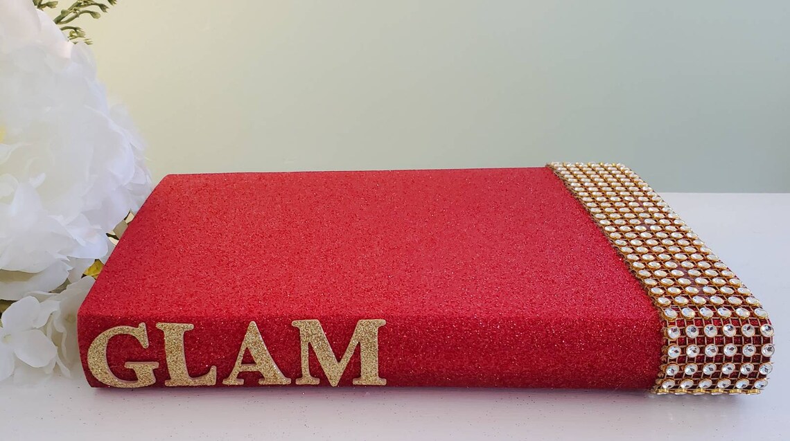 Glam Books Bling Books Book Stack Decor Gifts For Her Etsy