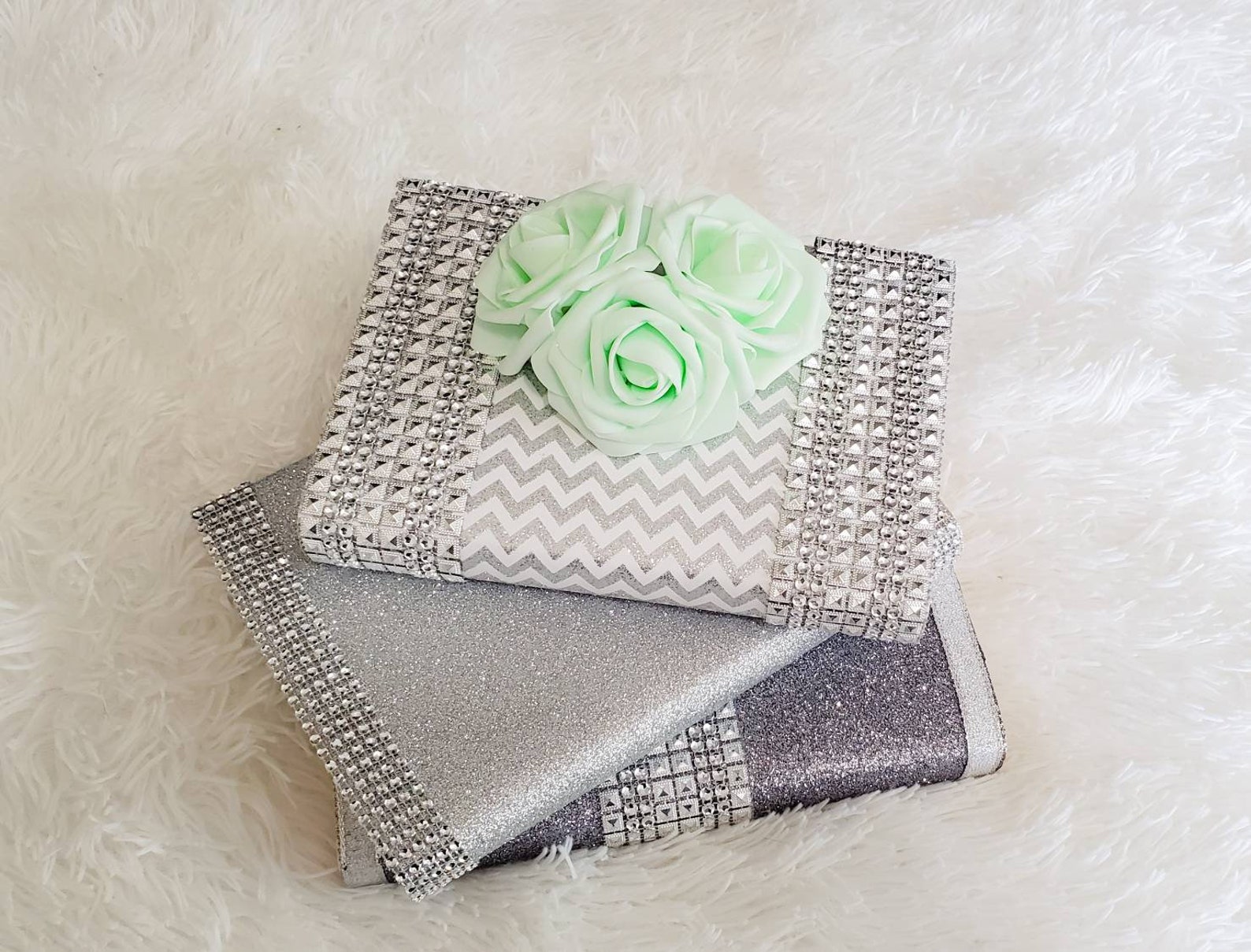 Bookshelf Decor Glam Books Desk Decor For Women Bling Book Etsy