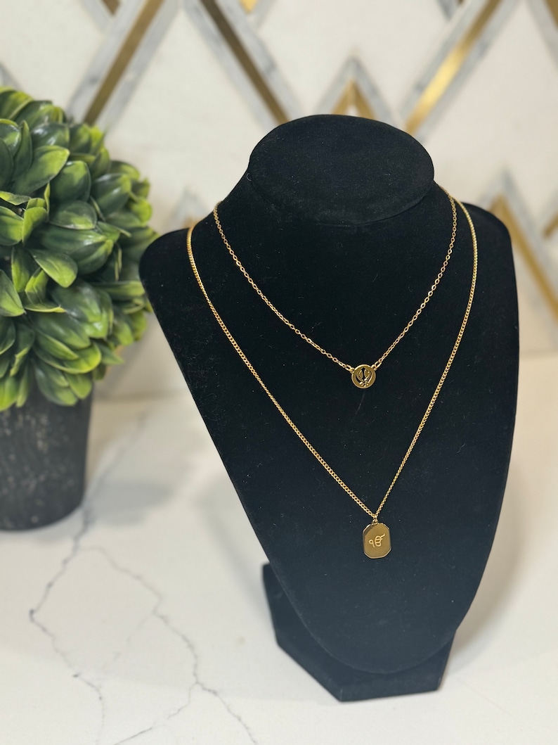 Khanda necklace choker, ik onkar choker, punjabi Jewlery, khanda, ik onkar image 3