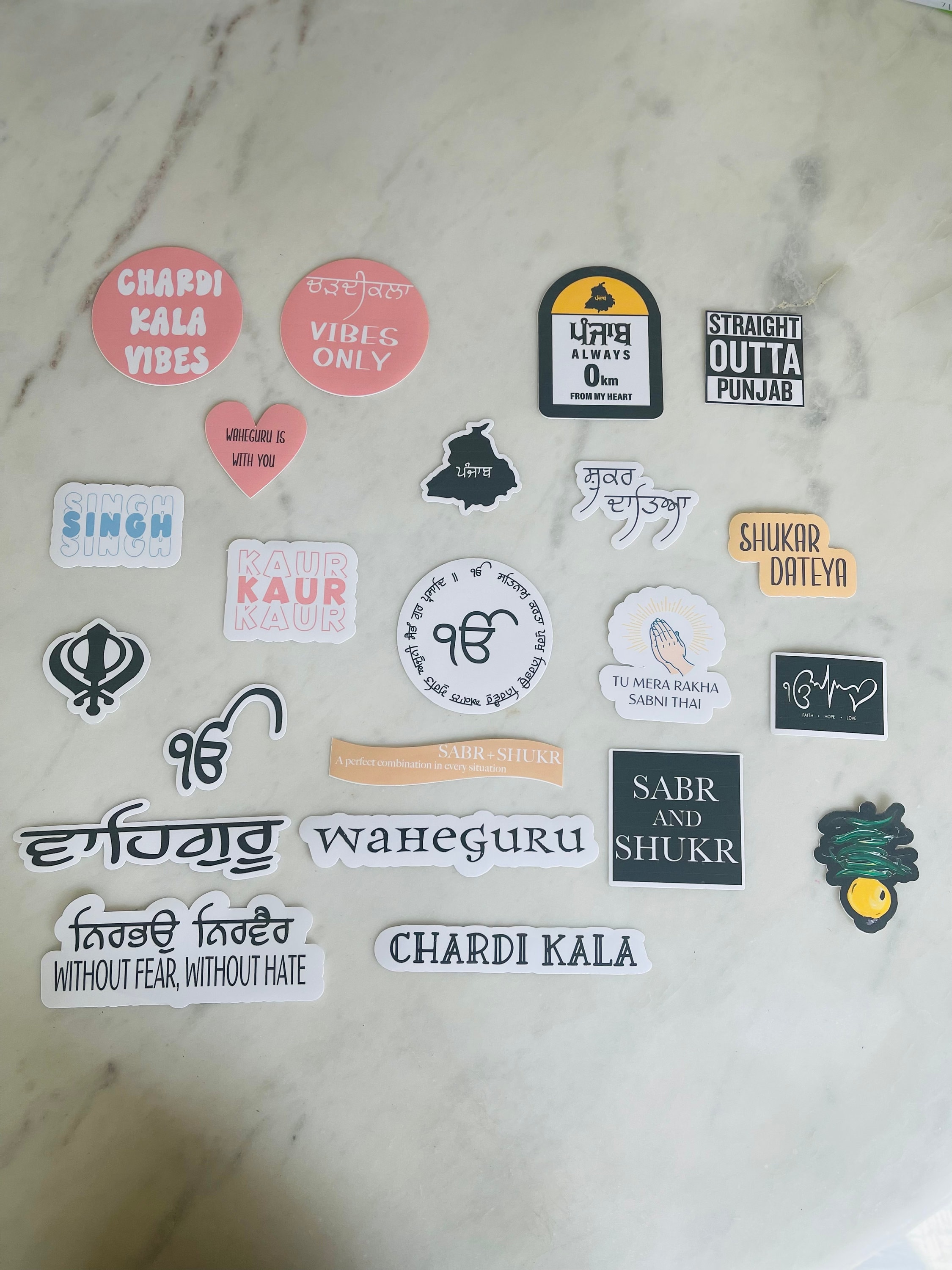 Punjabi Text Stickers for Sale