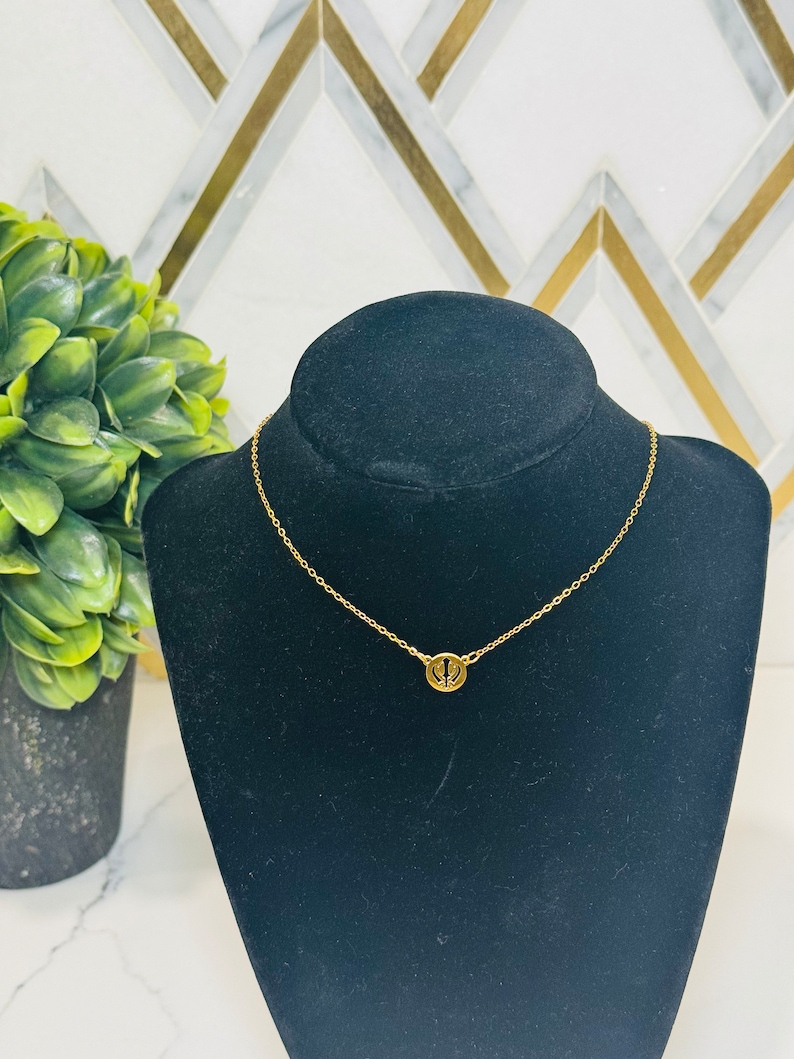 Khanda necklace choker, ik onkar choker, punjabi Jewlery, khanda, ik onkar image 2