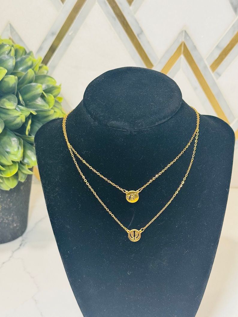 Khanda necklace choker, ik onkar choker, punjabi Jewlery, khanda, ik onkar image 1