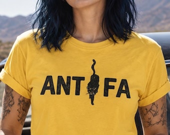 Fight Fascism Seize the Means Antifa Shirt antifascist Protest Shirt Skull Shirt Anti Trump Black Cat Panther Shirt