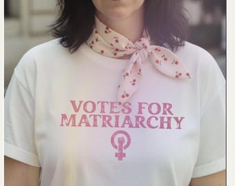 Votes for Matriarchy Future is Female Matriarch Shirt Radical Feminist Retro Leftist Riot Grrl Venus Matriarchy Shirt WLW Votes for Women