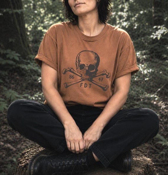 Goth Subtle Fuck Trump Shirt 8647 FDT Skull Crossbones Trump Sucks Anti-Trump Anti Maga Shirt Hidden Message Shirt Plus Size Goth