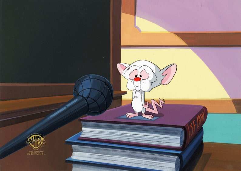 Pinky And The Brain Original Production Cel Key Setup: Brain