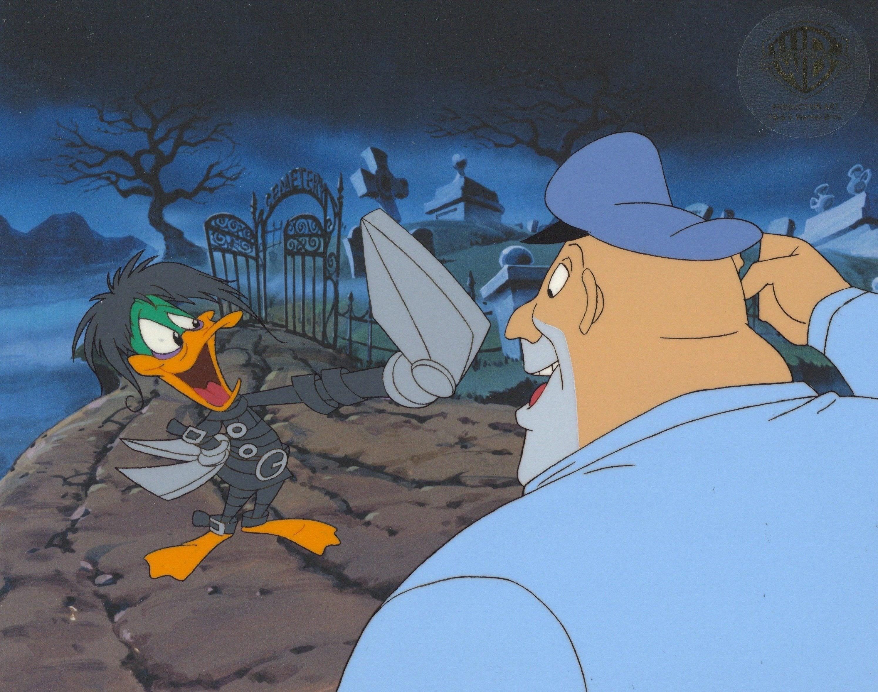 Simpsons Ralph Duck Tiny Toons Original Production Cel With Matching Drawing: Plucky Duck ...