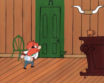 Wild and Woolly Hare Original Production Cel: Yosemite Sam