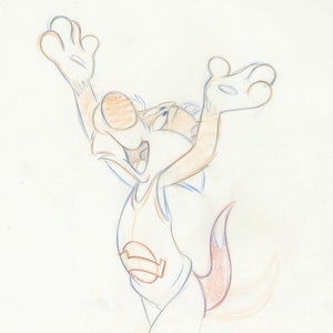 Space Jam Original Production Drawing: Sylvester