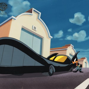 Tiny Toons Original Production Cel With Matching Drawing: Batduck