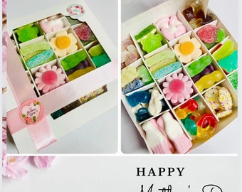 Regalo del Día de la Madre Pick N Mix: caja de regalo de gomitas y dulces gaseosos para mamás, mamás y mamás