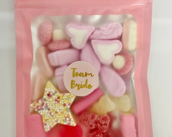 Bolsa de regalo dulce resellable para despedida de soltera/boda, Pick N Mix- Dulces gomosos y gaseosos