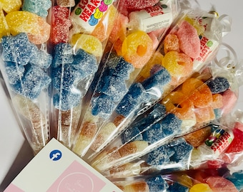 Conos dulces efervescentes y gomosos Pick N Mix VEGANOS/VEGETARIANOS
