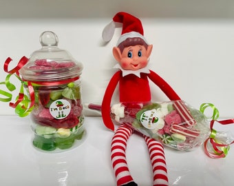 ¡He vuelto! Cono de dulces de elfo o tarro de dulces surtidos de regalo de bienvenida
