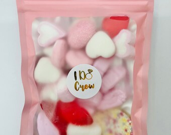 Despedida de soltera- I Do Crew Wedding Bolsa de regalo dulce resellable, Pick N Mix- Dulces gomosos y gaseosos