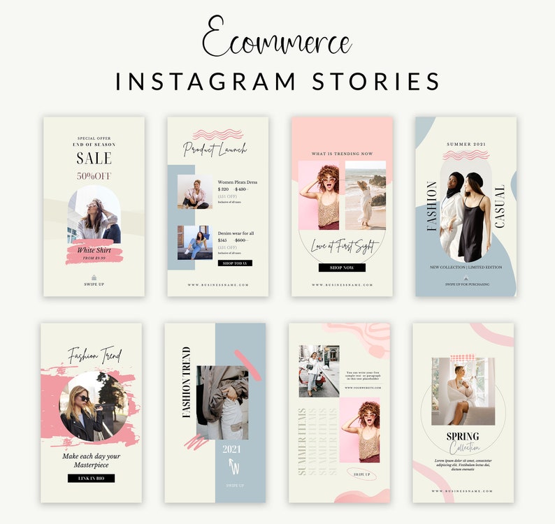 30 Ecommerce Instagram Story Canva Templates Instagram - Etsy