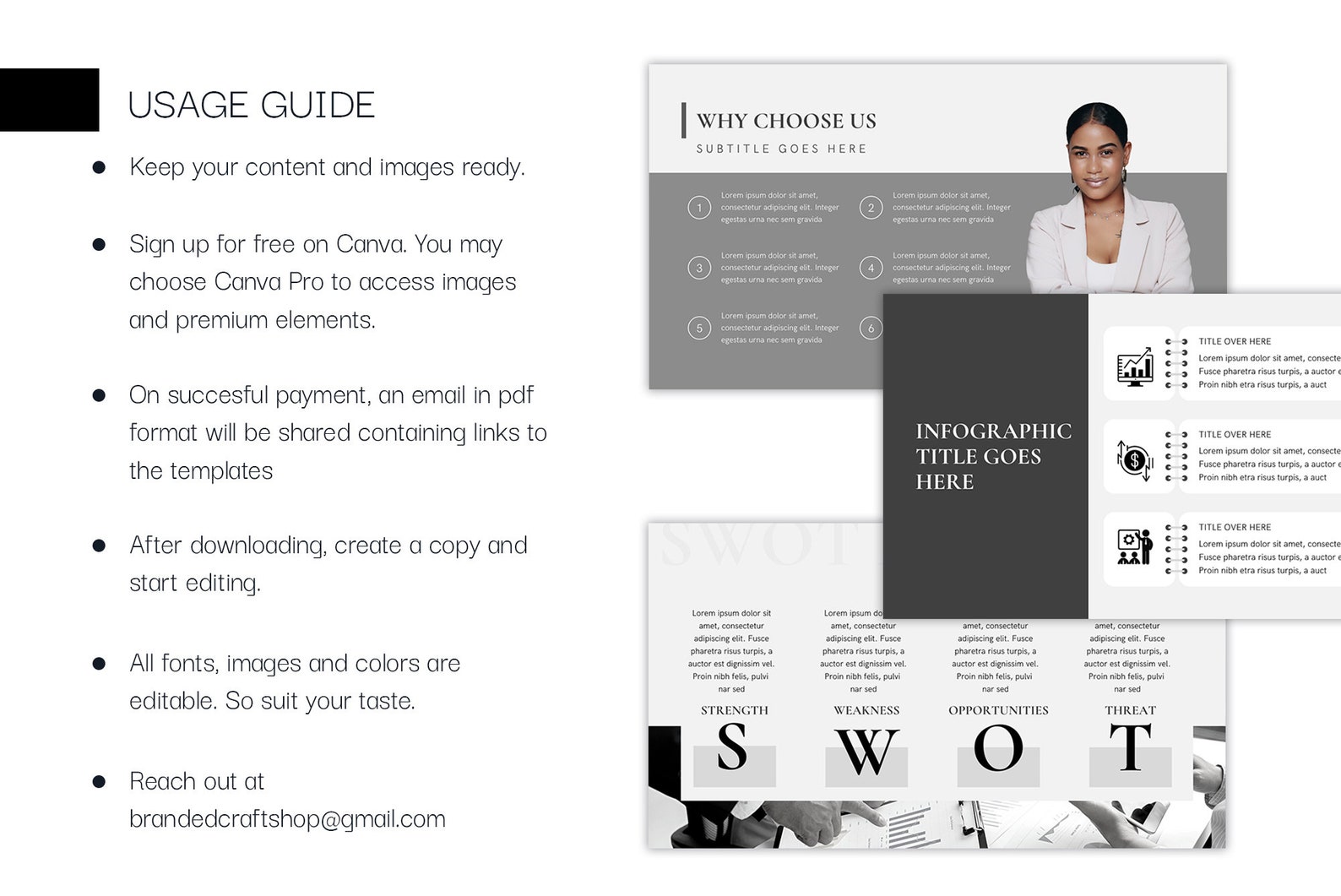 Business Proposal Pitch Deck, Canva Template, Online Course, Powerpoint Slides, Marketing