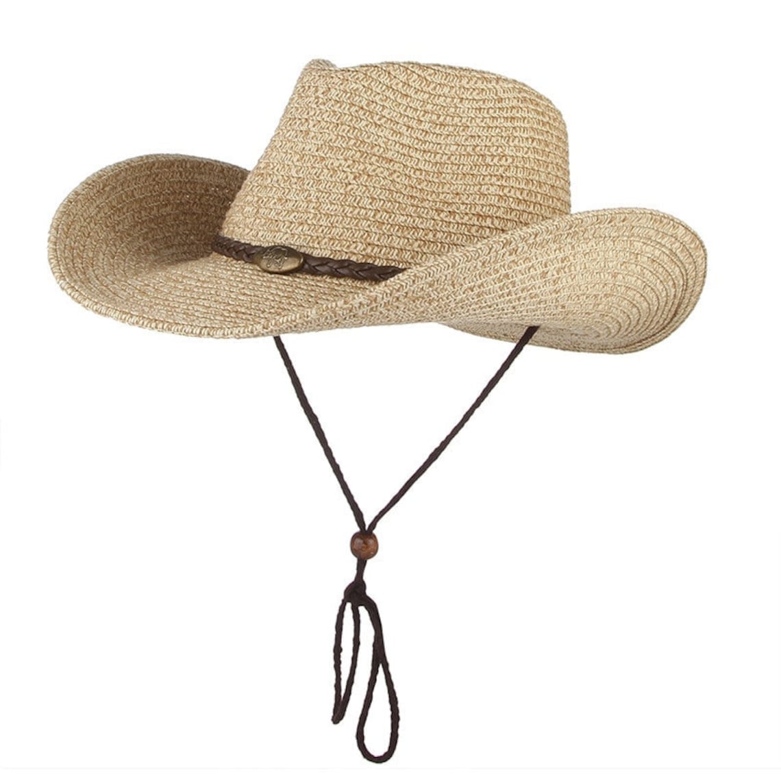Western Cowboy Sun Hat Wind Lanyard For Men Women Wide Brim Etsy