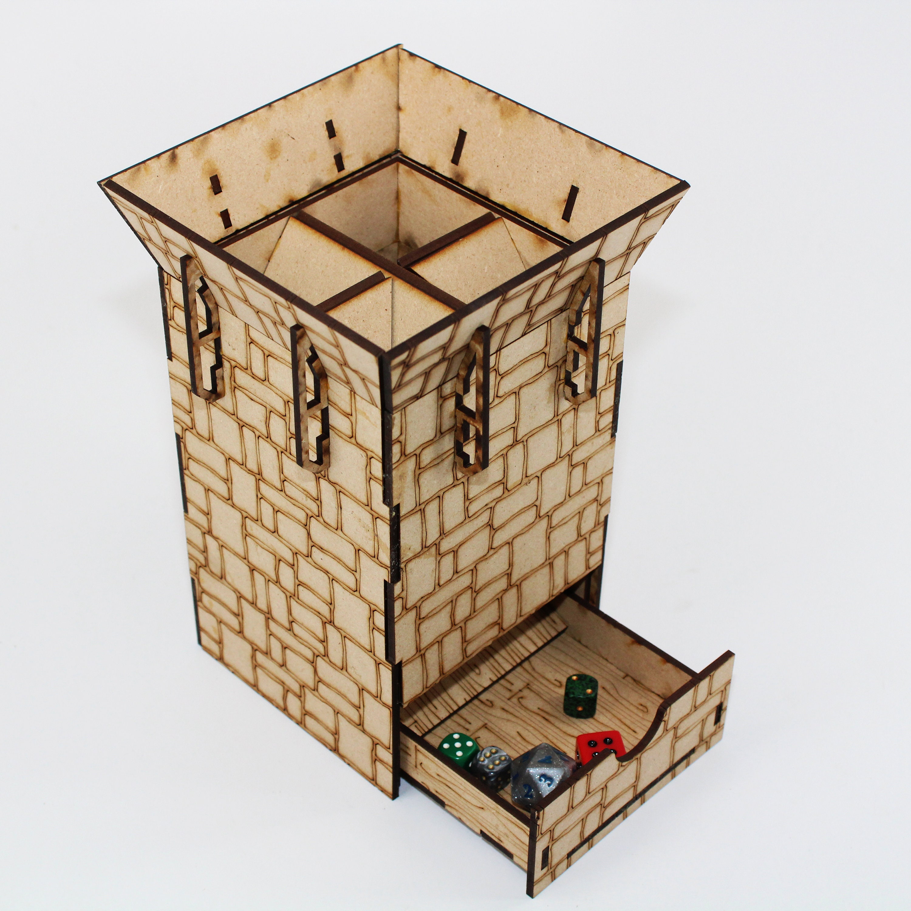 Laser Cut 28mm MDF Terrain Dice Trays and Towers Dice Tower Etsy UK
