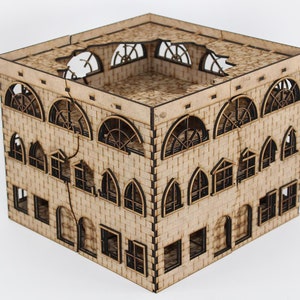 Laser Cut 28mm MDF Terrain: City Center Ruinscape - Ashton Arms Ruins