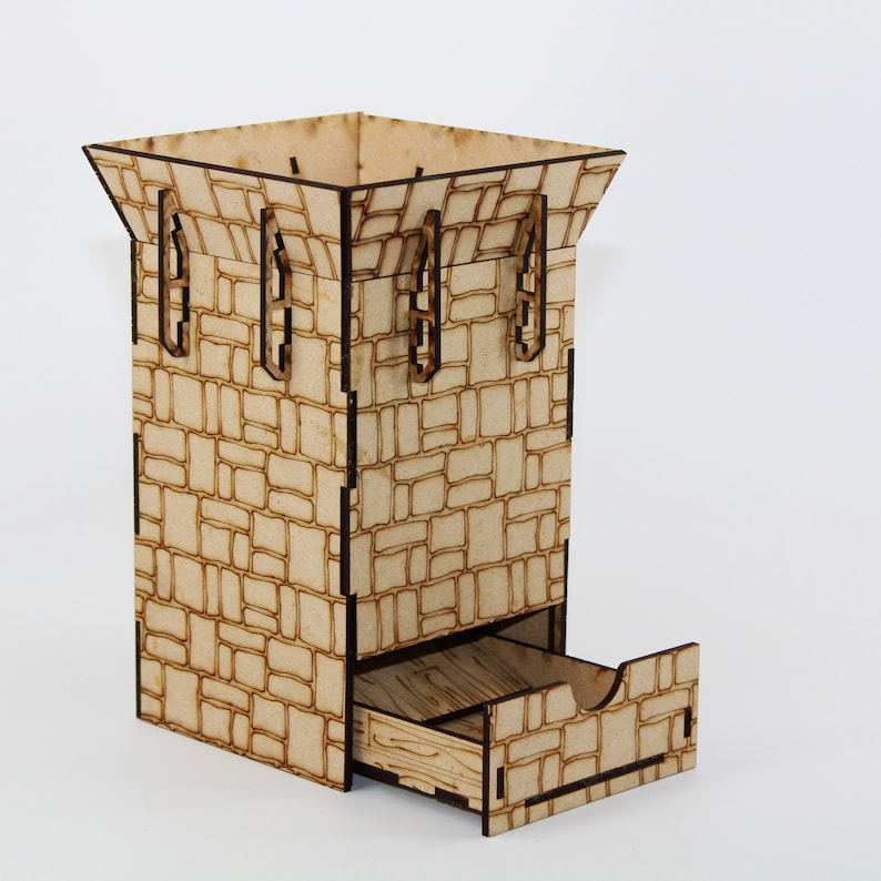Laser Cut 28mm MDF Terrain Dice Trays and Towers Dice Tower Etsy UK