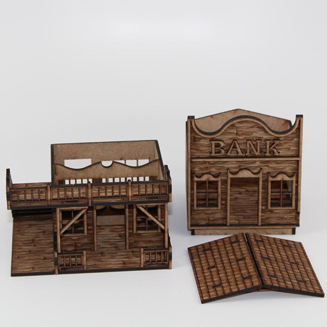 Laser Cut 28mm MDF Terrain Wild West Boomtown Bank Etsy