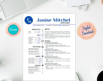 Modern Resume Template | Chronological Resume Template | Professional Resume Template | CV Template | Creative Resume Template |