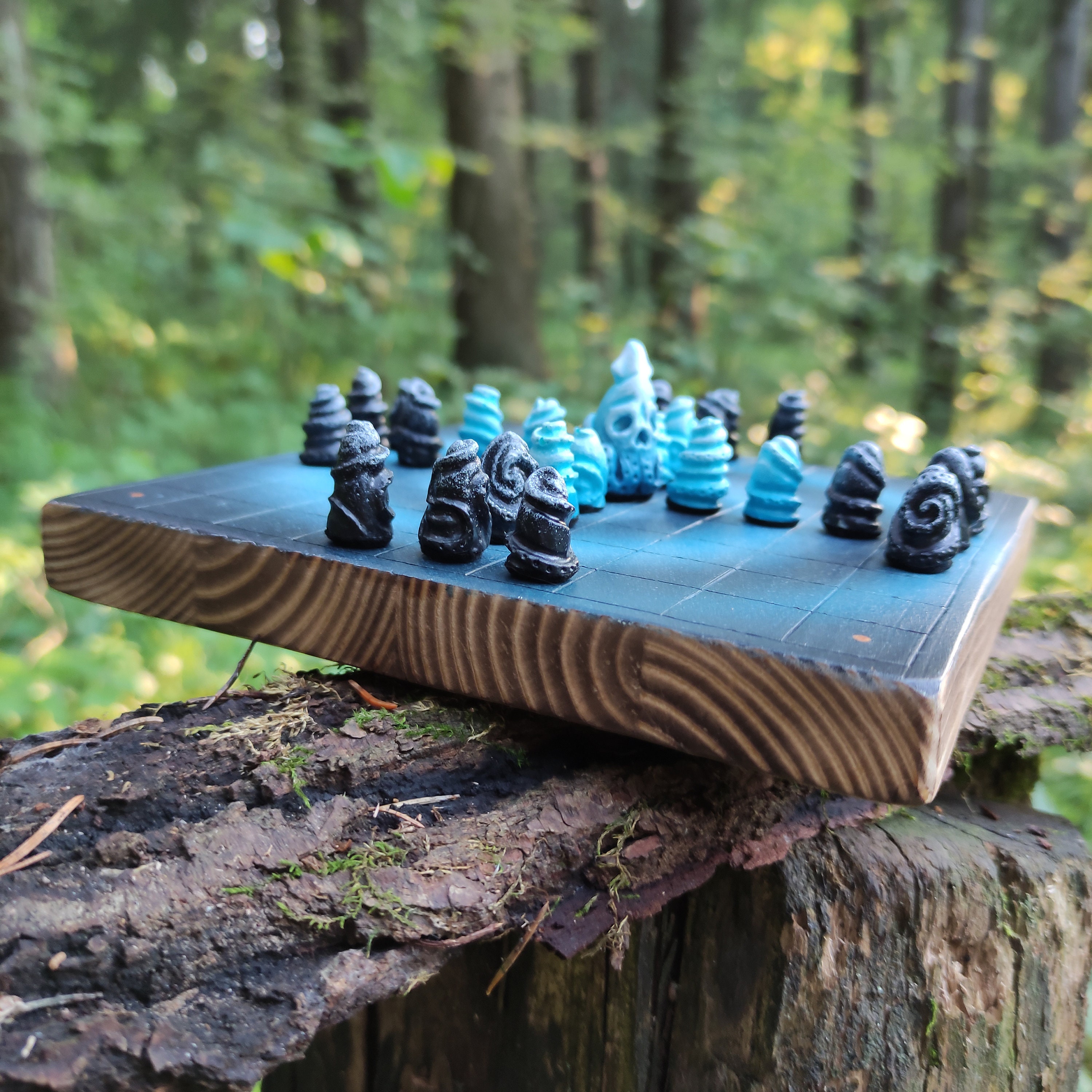Viking chess set Hnefatafl with figurines Etsy