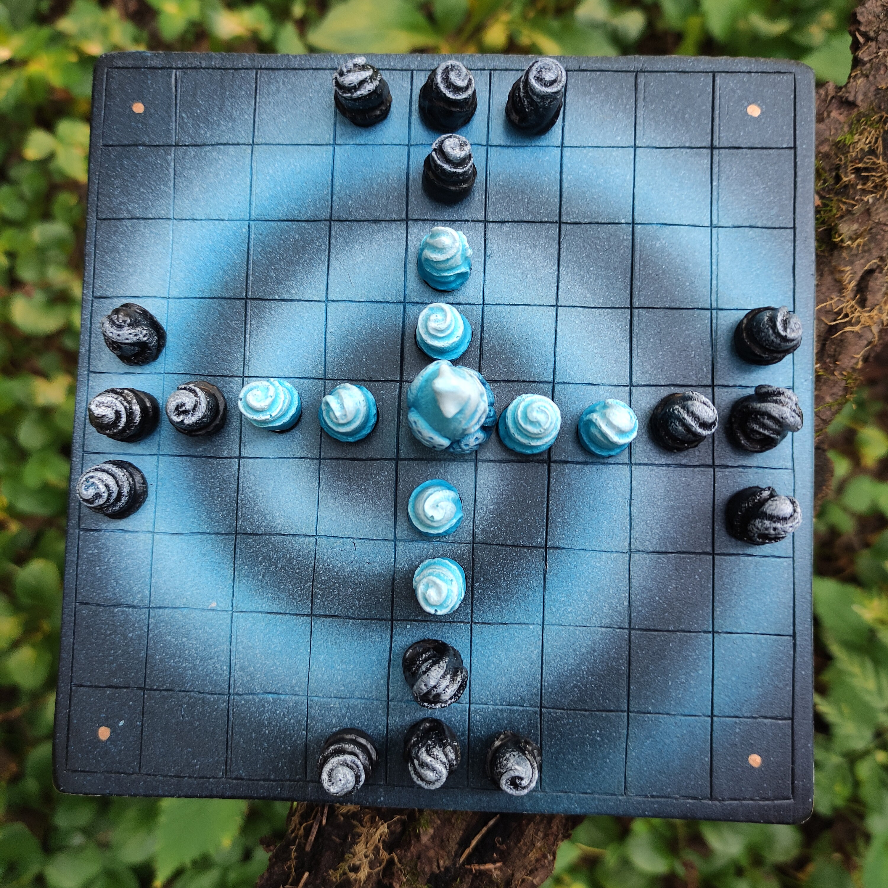 Viking chess set Hnefatafl with figurines Etsy