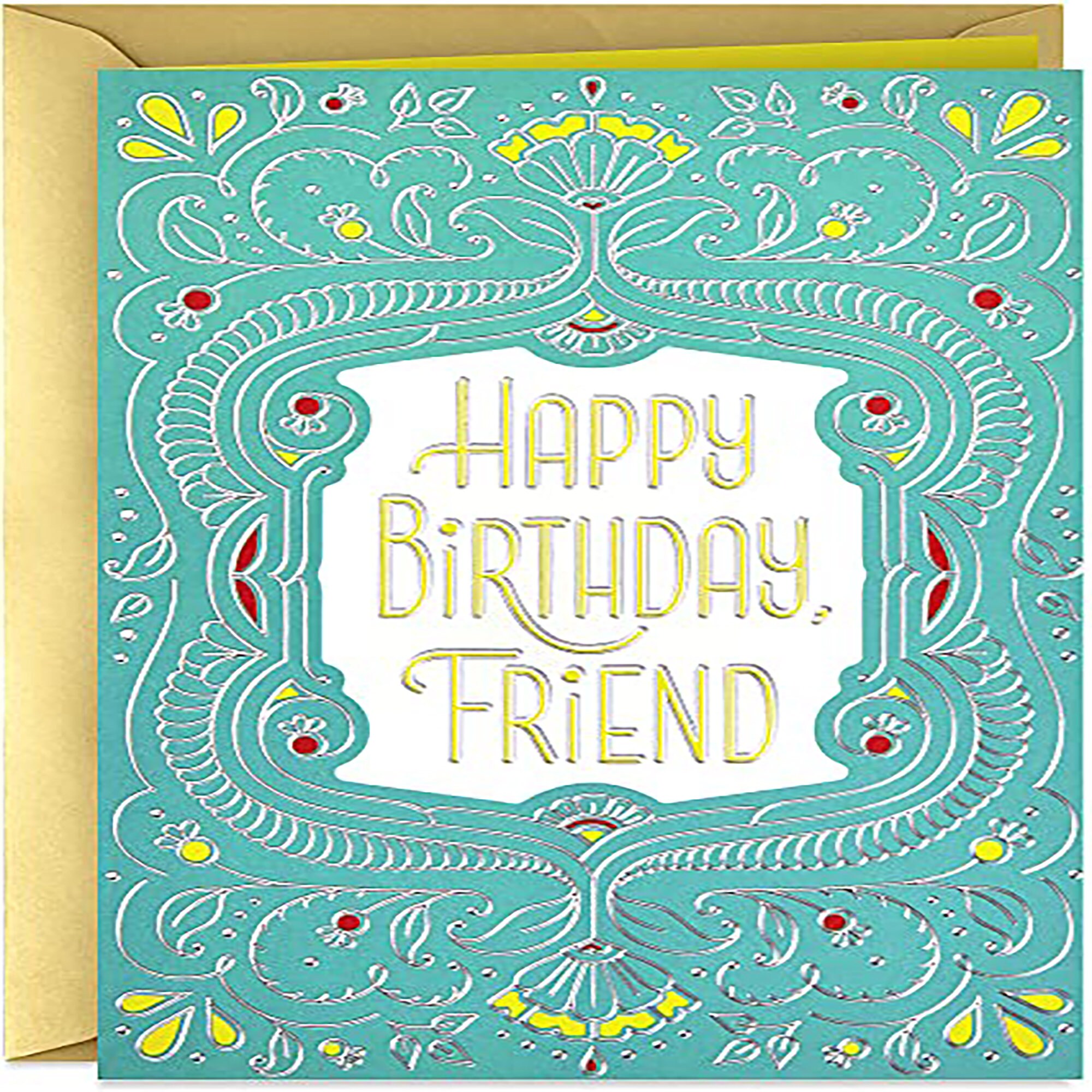 Hallmark Golden Thread Birthday Card for Friend Celebrating Etsy