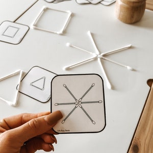 Q-TIP Karten, Musterkarten, Lernkarten, sensorischer Behälter, Lernaktivität, Kleinkind, lehrreich, Puzzle