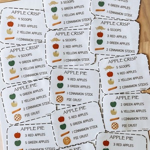 Apple Pie & Apple Crisp Sensory Bin for Toddlers, Fall Activity, Autumn Play image 2