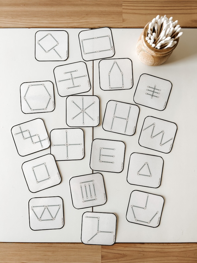 Q-TIP Cards Pattern Cards Learning Cards Sensory Bin - Etsy