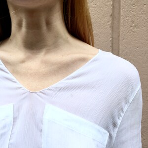 White Minimalist Blouse image 5