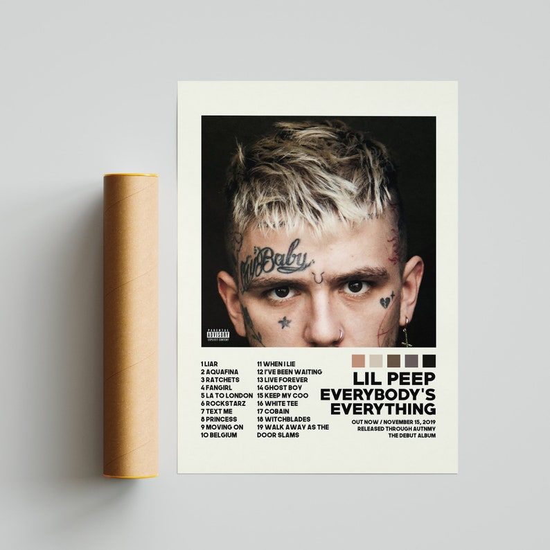 Lil Peep Poster Everybody/'s Everything Album Cover Poster Poster Print Wall Art Home Decor Custom Poster