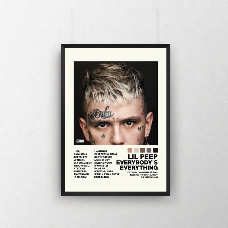 Lil Peep Poster Everybody/'s Everything Album Cover Poster Poster Print Wall Art Home Decor Custom Poster