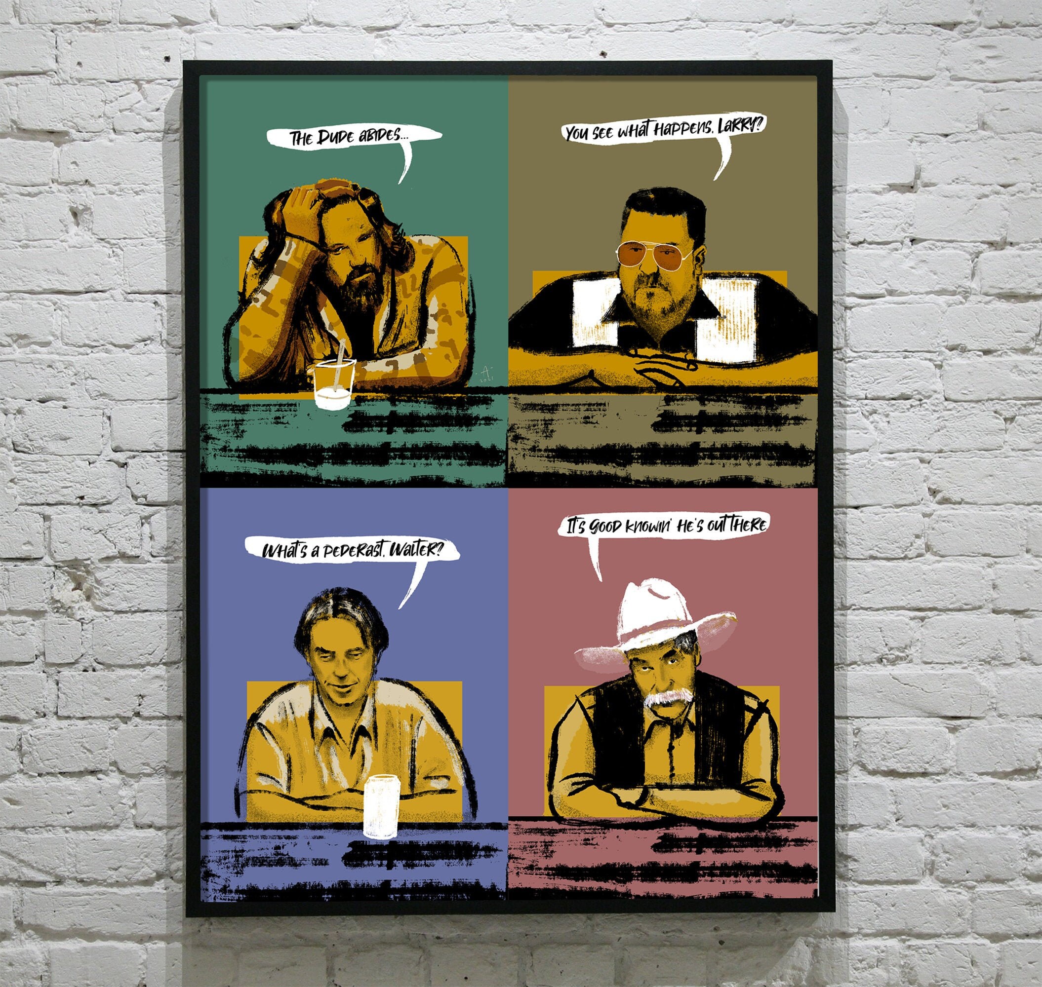 Big Lebowski Poster Series All Together Framed Etsy