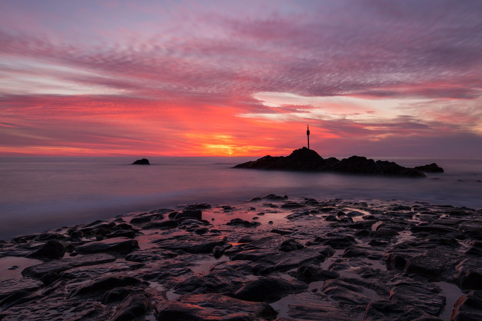 Barrel Rock Sunset Bude Cornwall Photographic Print Etsy
