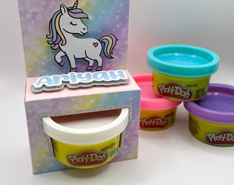 Unicorn Birthday Party Favors - Unicorn Themed Birthday - Unicorn Play-Doh Boxes