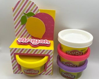 Lemonade Birthday Party Favors - Lemonade Play-Doh Boxes